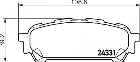 Колодки гальмівні задні дискові Subaru Forester, Impreza 2.0, 2.2, 2.5 (02-) NISSHINBO NP7009 (фото 1)
