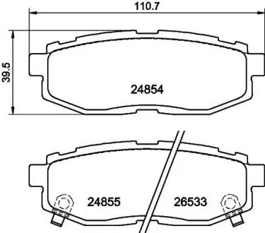Гальмівні колодки SUBARU/TOYOTA BRZ/Forester/Tribeca/GT86 "R "05>> NISSHINBO NP7013