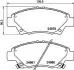 Колодки тормозные дисковые передние Honda Civic VII 1.4, 1.6, 1.7 (01-05) NISSHINBO NP8013 (фото 1)