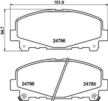 Колодки гальмівні передні дискові Honda Accord VIII 2.0, 2.4 універсал (08-) NISSHINBO NP8035