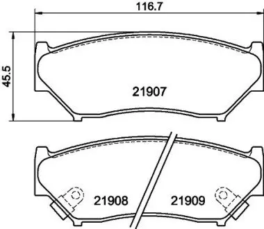 Колодки гальмові дискові передні Suzuki Grand Vitara 1.6, 2.0 (98-03), Jimny 1.5 4x4 (05-) NISSHINBO NP9005