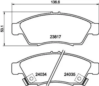 Колодки гальмові дискові передні Suzuki Leana 1.4 1.6 (02-06) NISSHINBO NP9013