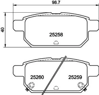 Колодки гальмівні задні дискові Suzuki Swift 1.2, SX-4 1.6 (10-) NISSHINBO NP9016