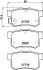 Колодки гальмівні задні дискові Honda Accord, Civic 1.4, 1.6, 1.7, 2.0 (01-05) NISSHINBO NP9018 (фото 1)