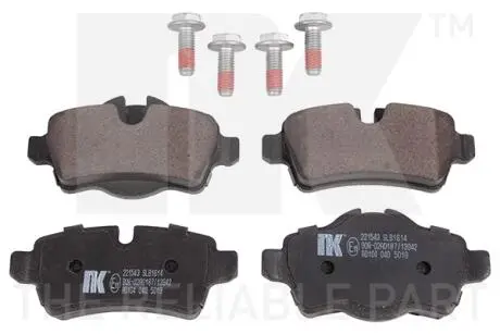 Гальмівні колодки, дискове гальмо (набір) NK 221543 (фото 1)