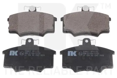Гальмівні колодки, дискове гальмо (набір) NK 229927