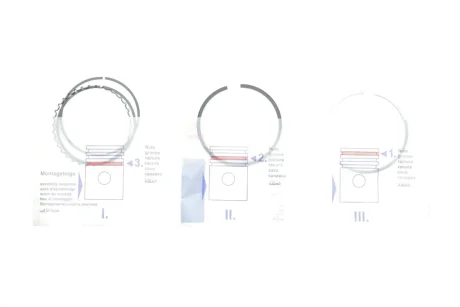 Кільця поршневі Citroen C2/C3/C4/Peugeot 206/207/307 1.4 03- (75.00mm/STD) (1.2-1.5-2.5) NPR 120 037 0059 00
