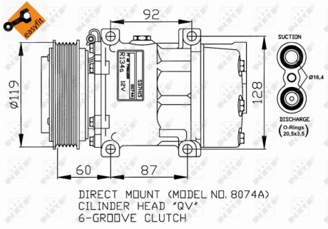 Компрессор кондиционера NRF 32170