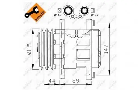 Компресор кондиціонера NRF 32207