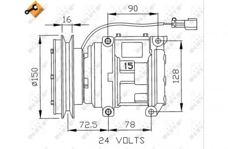 Компресор кондиціонера NRF 32243