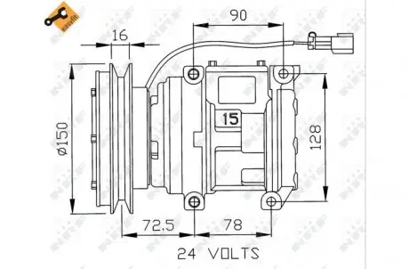 Компресор кондиціонера NRF 32243