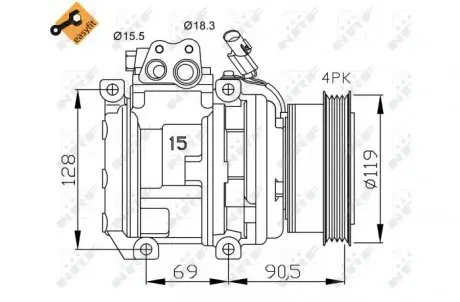 Компресор кондиціонера NRF 32438