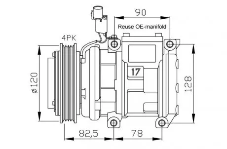 Компрессор кондиционера NRF 32449
