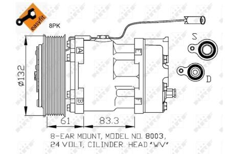 Автозапчасть NRF 32753