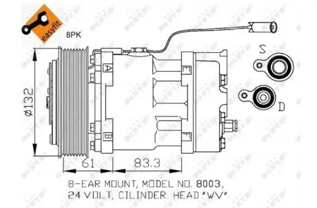 Автозапчасть NRF 32753