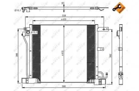 Радиатор кондиционера NRF 350040