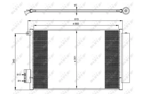 Конденсер кондиціонера (з осушувачем) NRF 350065