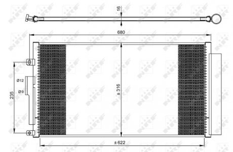 Радіатор кондиціонера NRF 350071