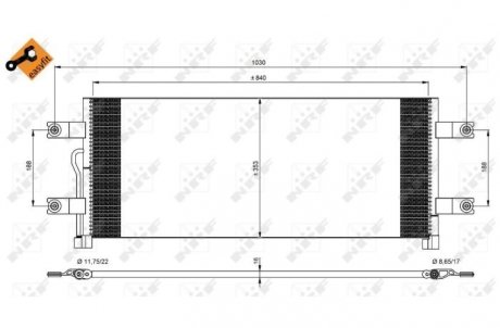 Радиатор кондиционера NRF 350075