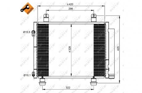 Радіатор кондиціонера NRF 350208 (фото 1)