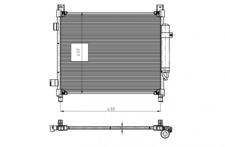 Радиатор кондиционера NISSAN NOTE 1,2 13- NRF 350420 (фото 1)