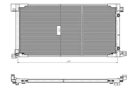 Радіатор кондиціонера Toyota Prius 1.8 16-22 NRF 350449