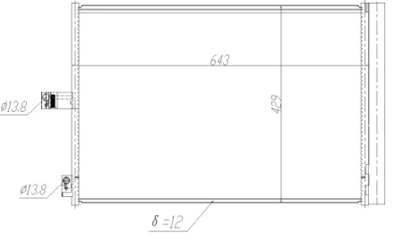 Конденсатор кондиціонера (з осушувачем) MERCEDES CLS (C218), CLS SHOOTING BRAKE (X218), E (A207), E (C207), E T-MODEL (S212), E (W212), SL (R231) 2.0CNG-4.7 01.11-04.20 NRF 350457
