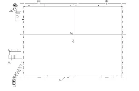 Конденсатор кондиціонера FORD B-MAX, FIESTA VI, FIESTA VII, TOURNEO COURIER B460, TRANSIT COURIER B460, TRANSIT COURIER B460/MINIVAN 1.0 09.12- NRF 350483