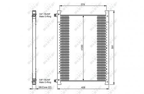 Радиатор кондиционера NRF 35064