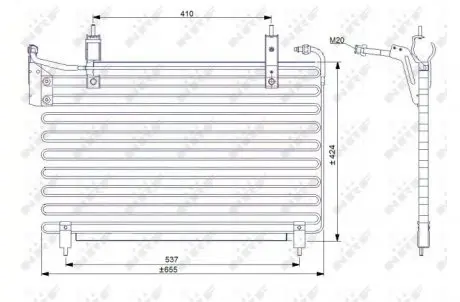 Радиатор кондиционера NRF 35071