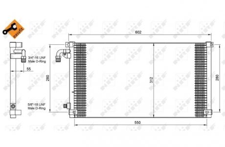 Радиатор кондиционера NRF 35103