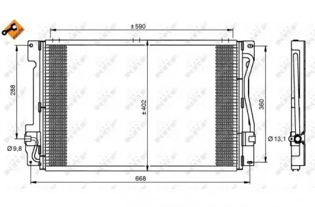 Радиатор кондиционера NRF 35151