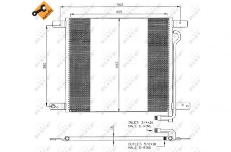 Радіатор кондиціонера NRF 35325