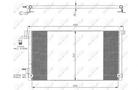 Радіатор кондиціонера NRF 35328