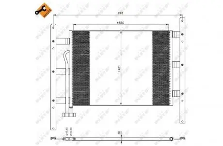 Радиатор кондиционера NRF 35329