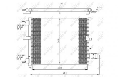 Радіатор кондиціонера NRF 35360