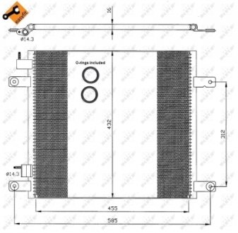 Радиатор кондиционера NRF 35364