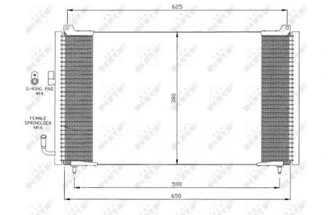 Радиатор кондиционера NRF 35378