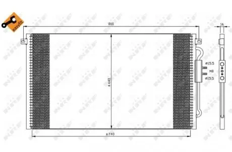 Радиатор кондиционера NRF 35448