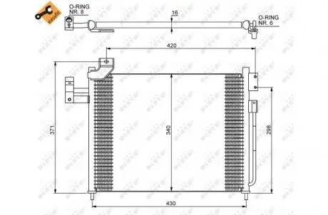 Радиатор кондиционера NRF 35460