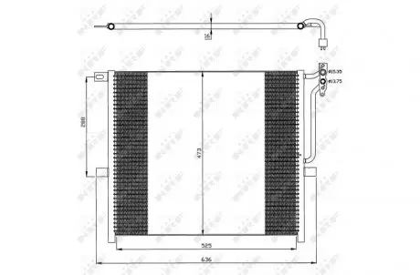 Радиатор кондиционера NRF 35468