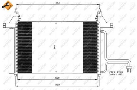 Радиатор кондиционера NRF 35495