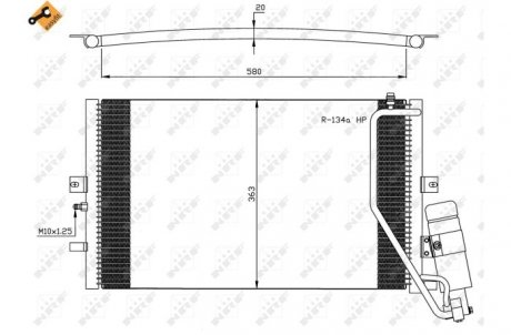 Радиатор кондиционера NRF 35558