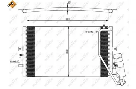 Радіатор кондиціонера NRF 35558