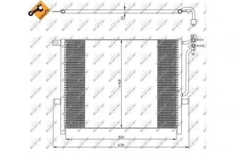 Радиатор кондиционера NRF 35589