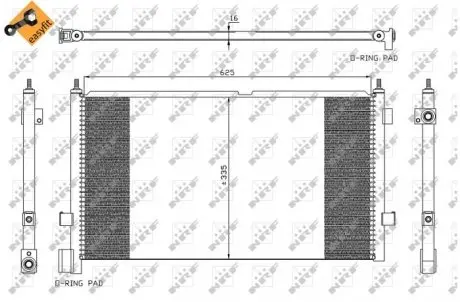 Радиатор кондиционера NRF 35591