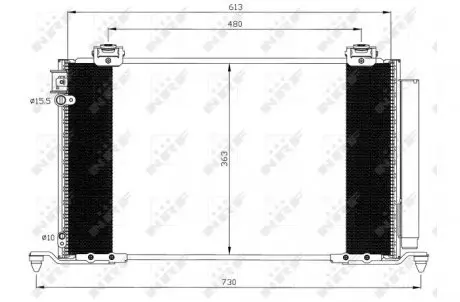 Радиатор кондиционера NRF 35595