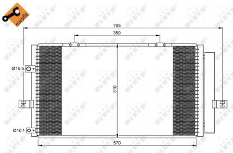 Радиатор кондиционера NRF 35659