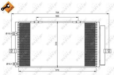 Радиатор кондиционера NRF 35659