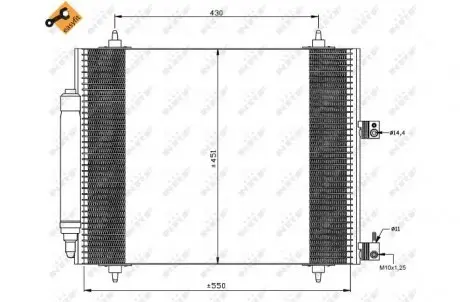 Радиатор кондиционера NRF 35669